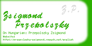 zsigmond przepolszky business card